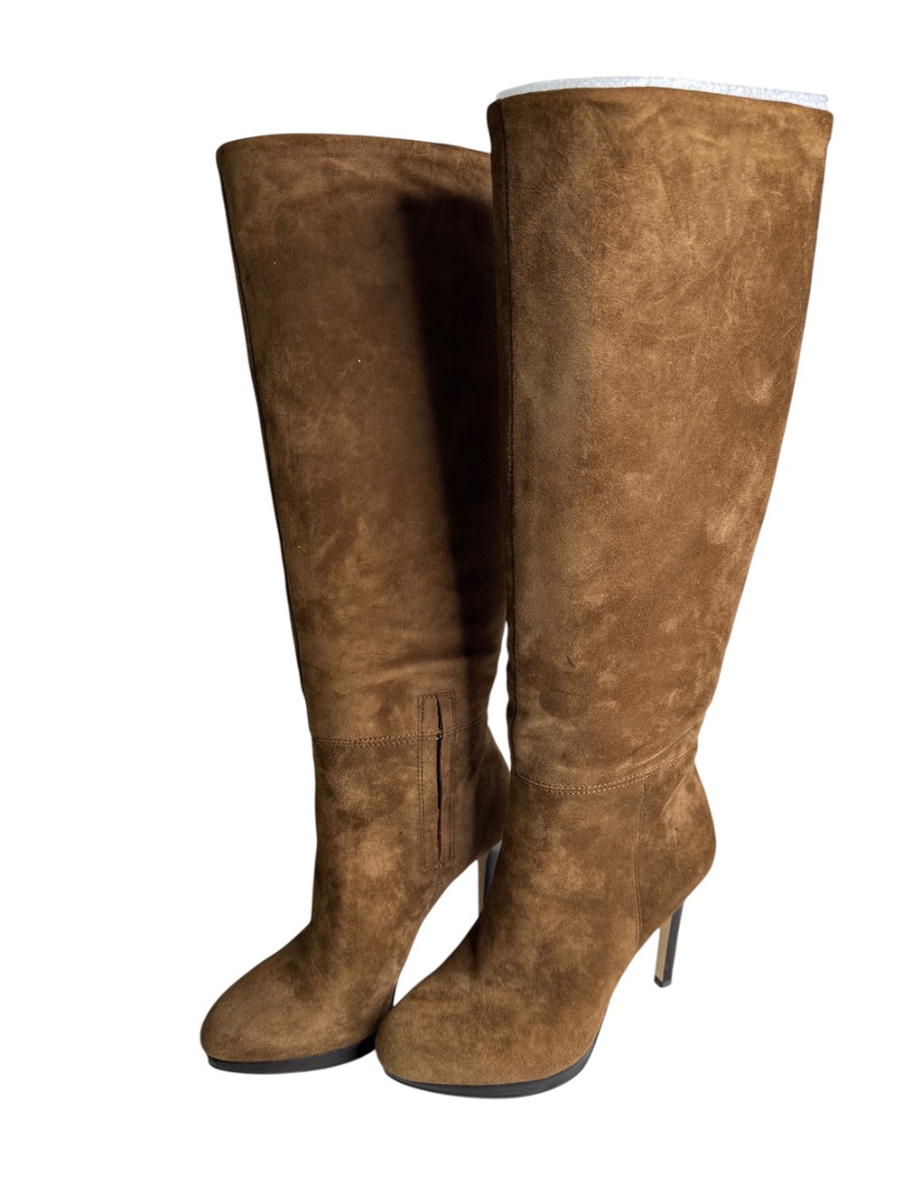 Nine West Brown Suede Knee High Boots Size 5.5 Stiletto Pointed Toe Tall Boots